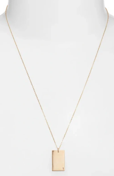 Set & Stones Goldie Initial Tag Pendant Necklace