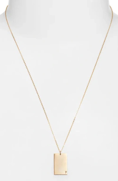 Set & Stones Goldie Initial Tag Pendant Necklace