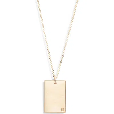 Set & Stones Goldie Initial Tag Pendant Necklace