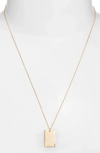 Set & Stones Goldie Initial Tag Pendant Necklace