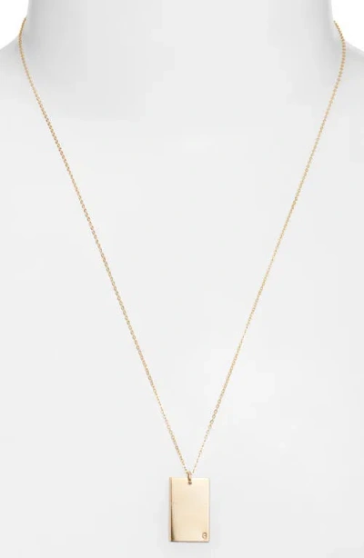 Set & Stones Goldie Initial Tag Pendant Necklace