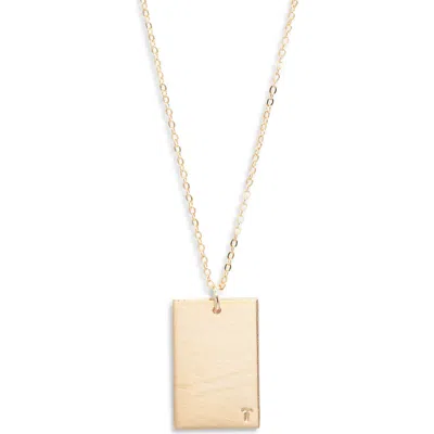 Set & Stones Goldie Initial Tag Pendant Necklace