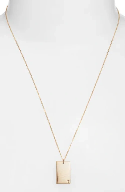 Set & Stones Goldie Initial Tag Pendant Necklace