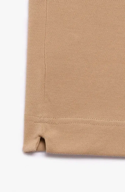Lacoste Tipped Short Sleeve Polo Shirt In Nude