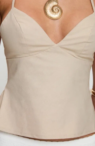 Princess Polly Candid Tie Back Cotton & Linen Camisole