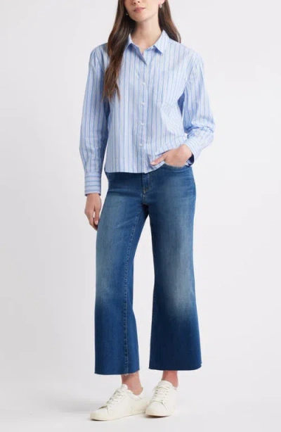Caslonr Caslon(r) Long Sleeve Drop Hem Button-up Shirt