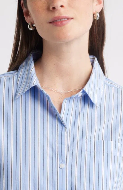 Caslonr Caslon(r) Long Sleeve Drop Hem Button-up Shirt