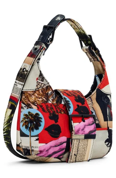 Desigual Printed Canvas Crossbody Bag