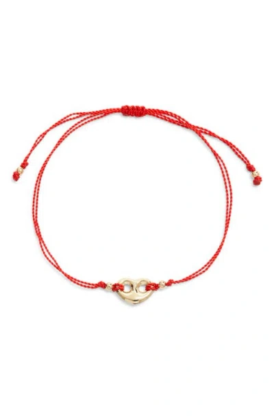 Zoë Chicco Medium Puffed Mariner Heart Bracelet
