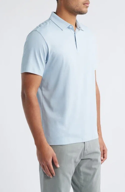 Robert Barakett Northpark Cotton Blend Polo In Blue
