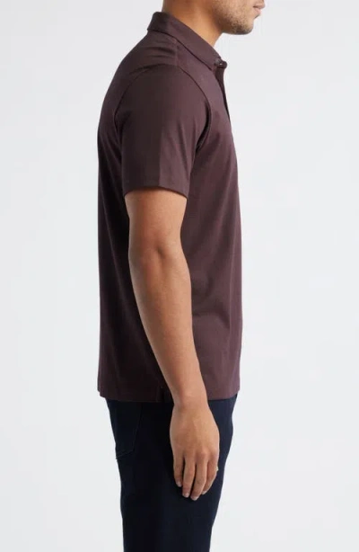 Robert Barakett Northpark Cotton Blend Polo In Brown