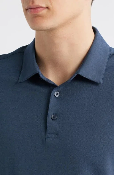 Robert Barakett Northpark Cotton Blend Polo In Blue