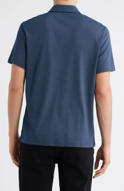 Robert Barakett Northpark Cotton Blend Polo In Blue