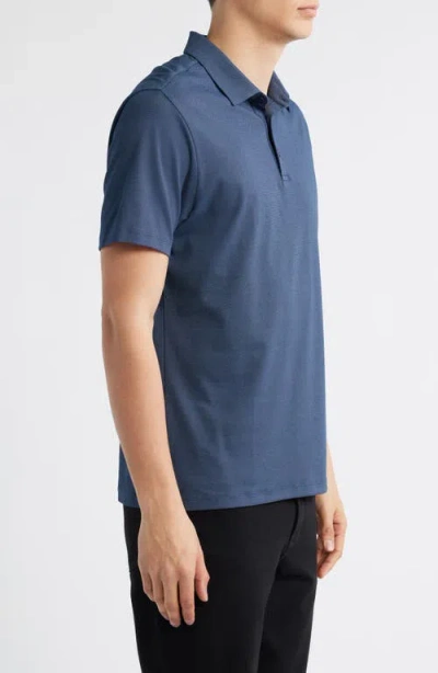 Robert Barakett Northpark Cotton Blend Polo In Blue