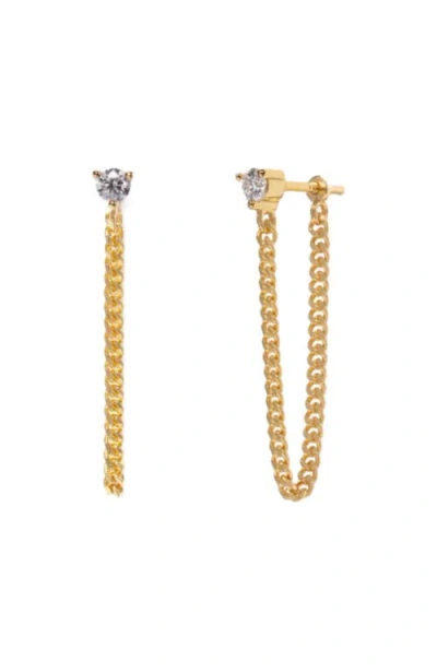 Little Sky Stone Chained Moissanite Earrings