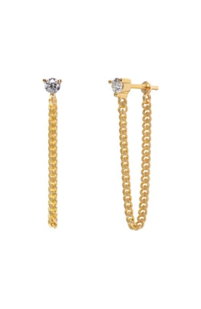 Little Sky Stone Chained Moissanite Earrings