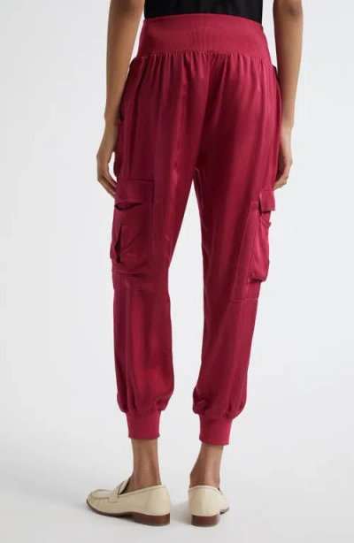 Cinq À Sept Giles Cupro Crop Cargo Joggers