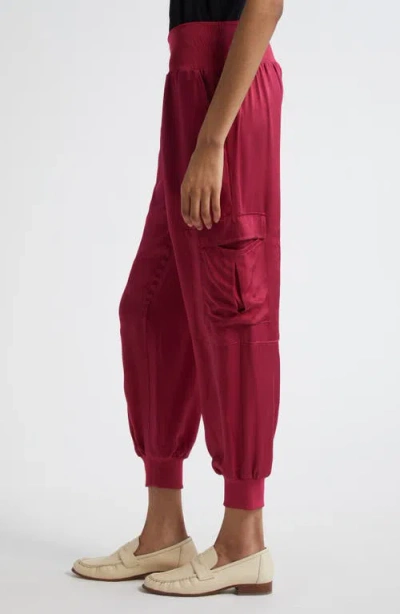 Cinq À Sept Giles Cupro Crop Cargo Joggers