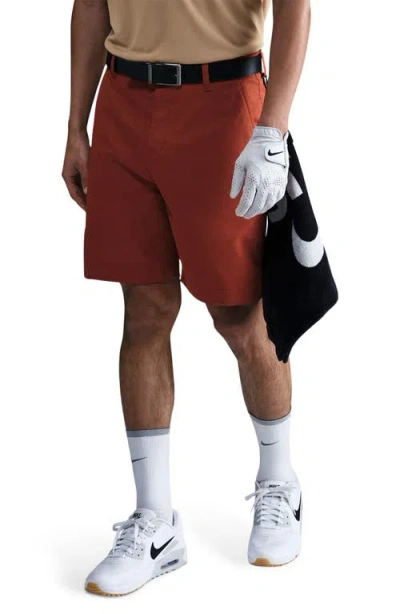 Nike Golf Dri-fit 8-inch Water Repellent Chino Golf Shorts In Brown