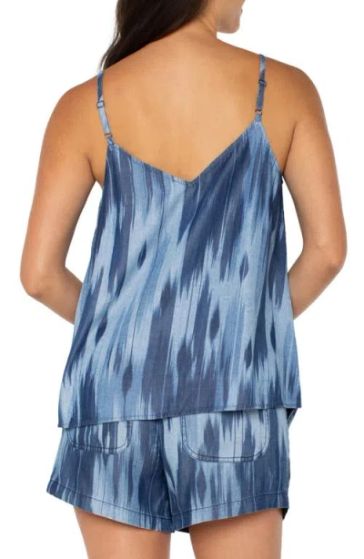 Liverpool Los Angeles Ikat Print V-neck Woven Camisole