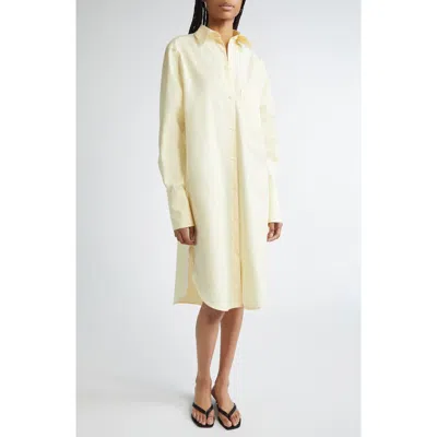 Totême Toteme Long Sleeve Organic Cotton Poplin Shirtdress