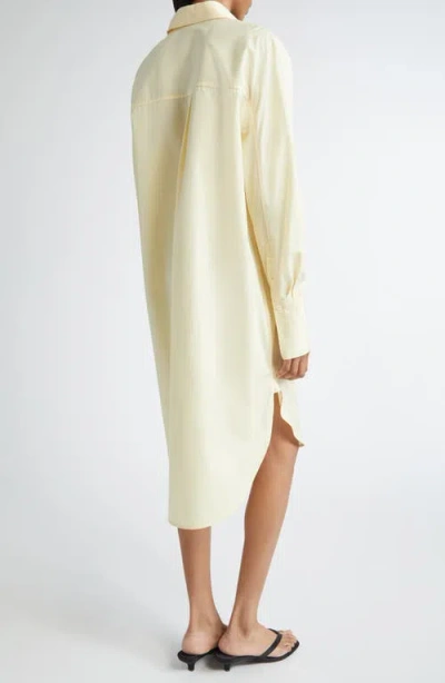 Totême Toteme Long Sleeve Organic Cotton Poplin Shirtdress