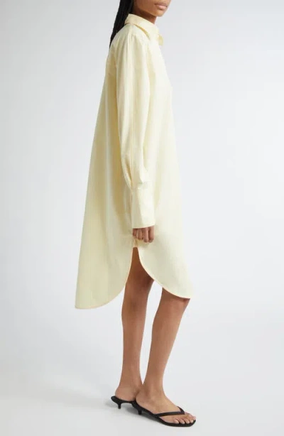 Totême Toteme Long Sleeve Organic Cotton Poplin Shirtdress