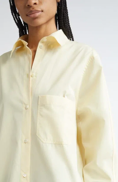 Totême Toteme Long Sleeve Organic Cotton Poplin Shirtdress