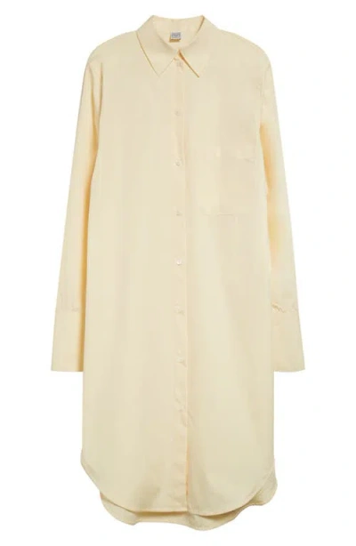 Totême Toteme Long Sleeve Organic Cotton Poplin Shirtdress