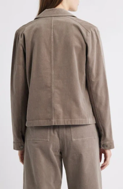 Eileen Fisher Short Rider Jacket In Brown