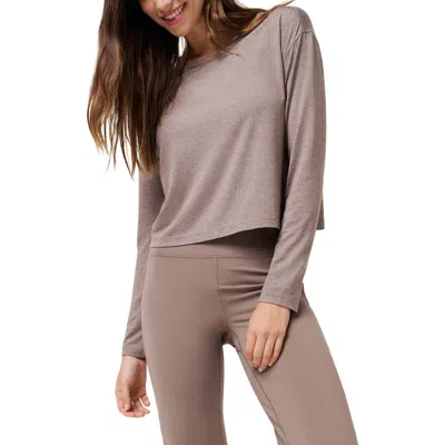 Travismathew Celestia Long Sleeve Performance T-shirt In Gray