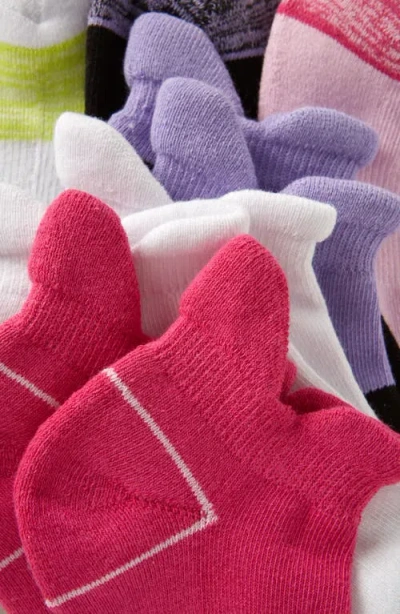 Zella Girl Kids' Assorted 6-pack Double Tab Ankle Socks In Green