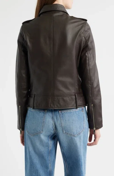 Sam Edelman Lambskin Moto Jacket In Black