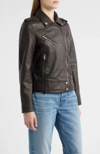 Sam Edelman Lambskin Moto Jacket In Black