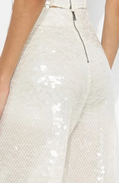 Alice And Olivia Alice + Olivia Athena Sequin Flare Wide Leg Pants