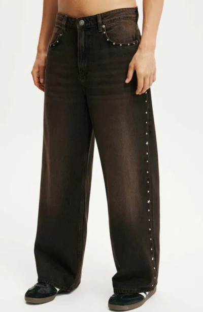 Cotton On Super Baggy Jean In Brown