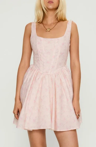 Princess Polly Bridgitte Floral Corset Minidress In Purple