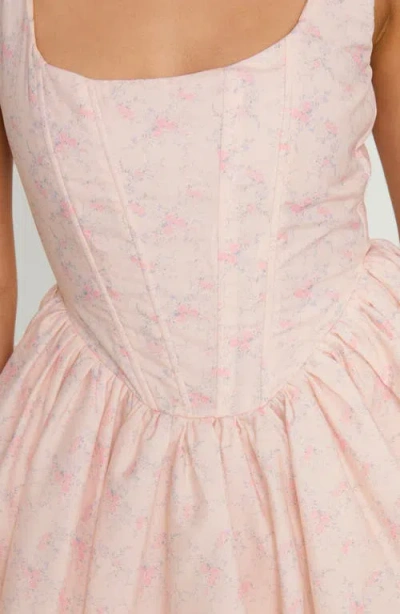 Princess Polly Bridgitte Floral Corset Minidress In Purple