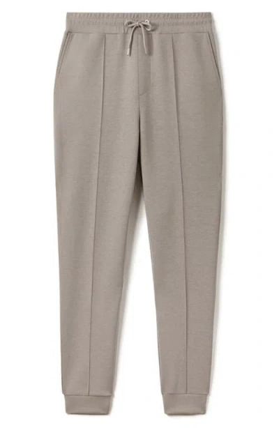 Reiss Premier Interlock Regular Fit Track Pants In Neutral