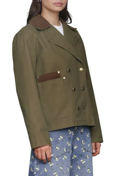 Avec Les Filles Cotton Twill Peacoat