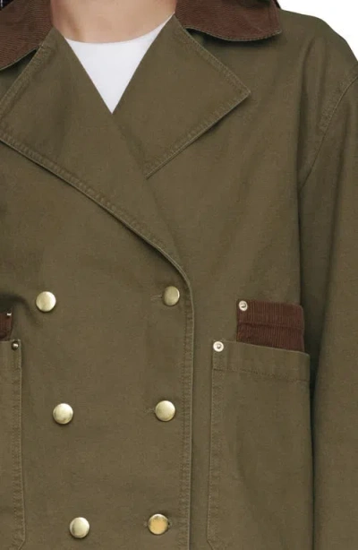 Avec Les Filles Cotton Twill Peacoat
