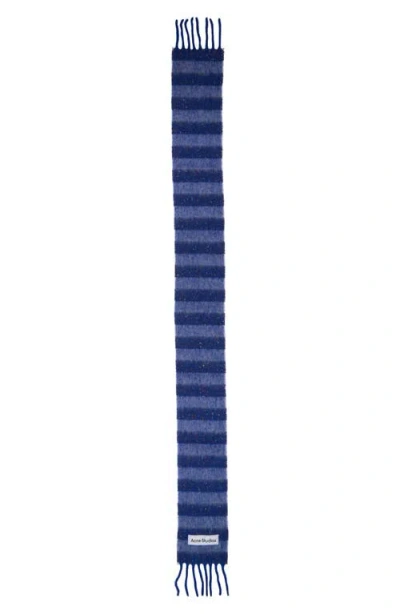 Acne Studios Stripe Alpaca Blend Fringe Scarf