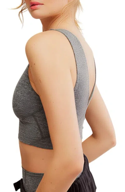Free People Fp Movement Never Better Heather Crop Top