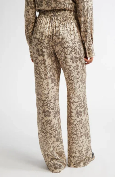 Golden Goose Floral Print Silk Blend Pajama Pants