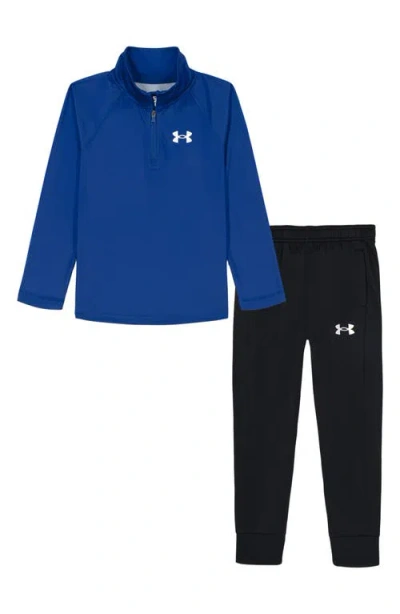 Under Armour Kids' Performance Quarter Zip Pullover & Joggers Set In Black