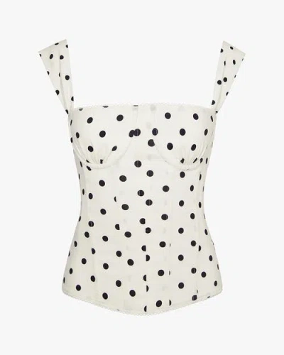 Weworewhat Ruched Cup Corset In White