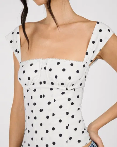 Weworewhat Ruched Cup Corset In White