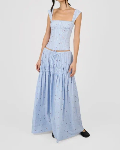 Weworewhat Ruched Cup Corset In Blue