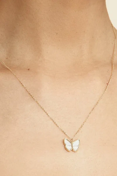 Oradina 14k Gold Flutter By Pendant Charm