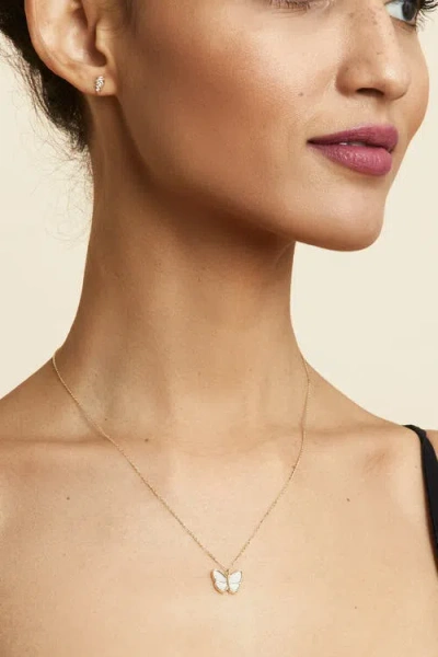 Oradina 14k Gold Flutter By Pendant Charm